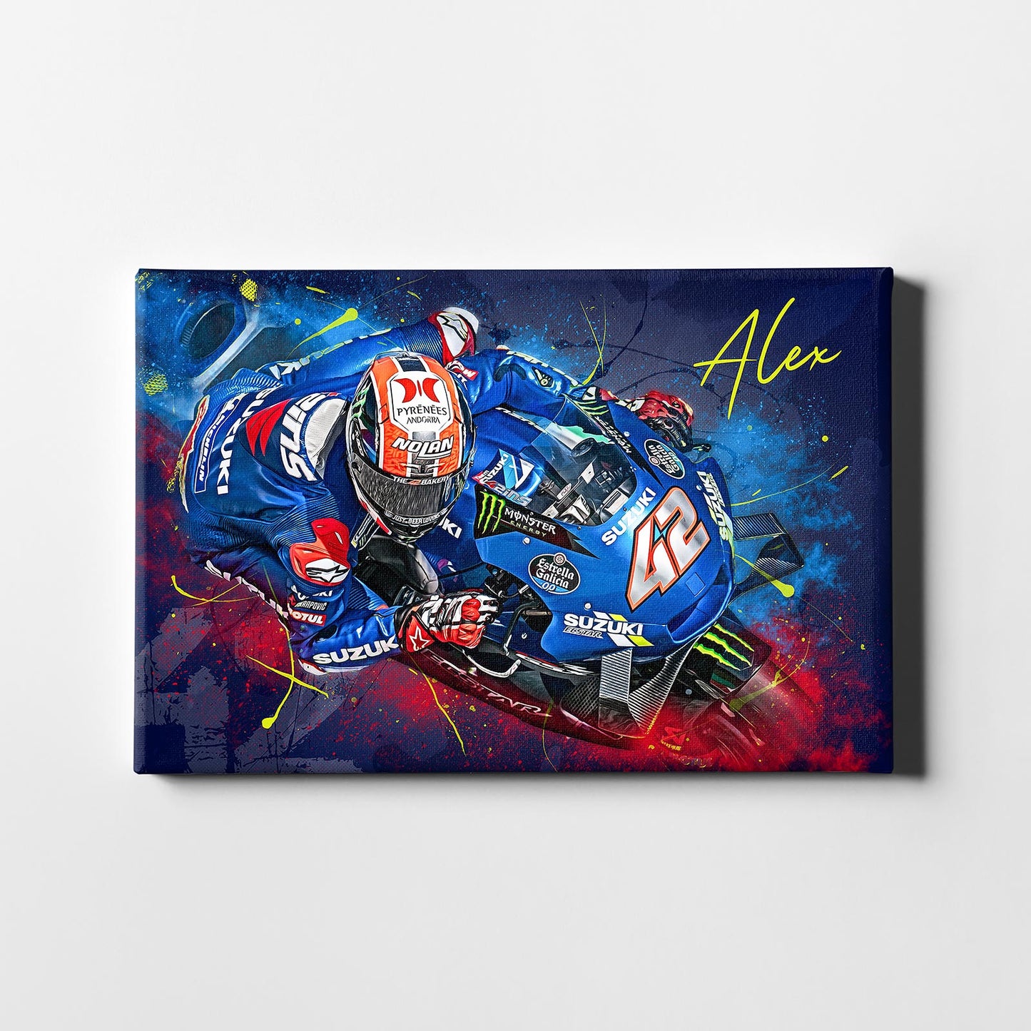 Leinwand Kunstdruck - Alex Rins - "Color Splash" - AR05