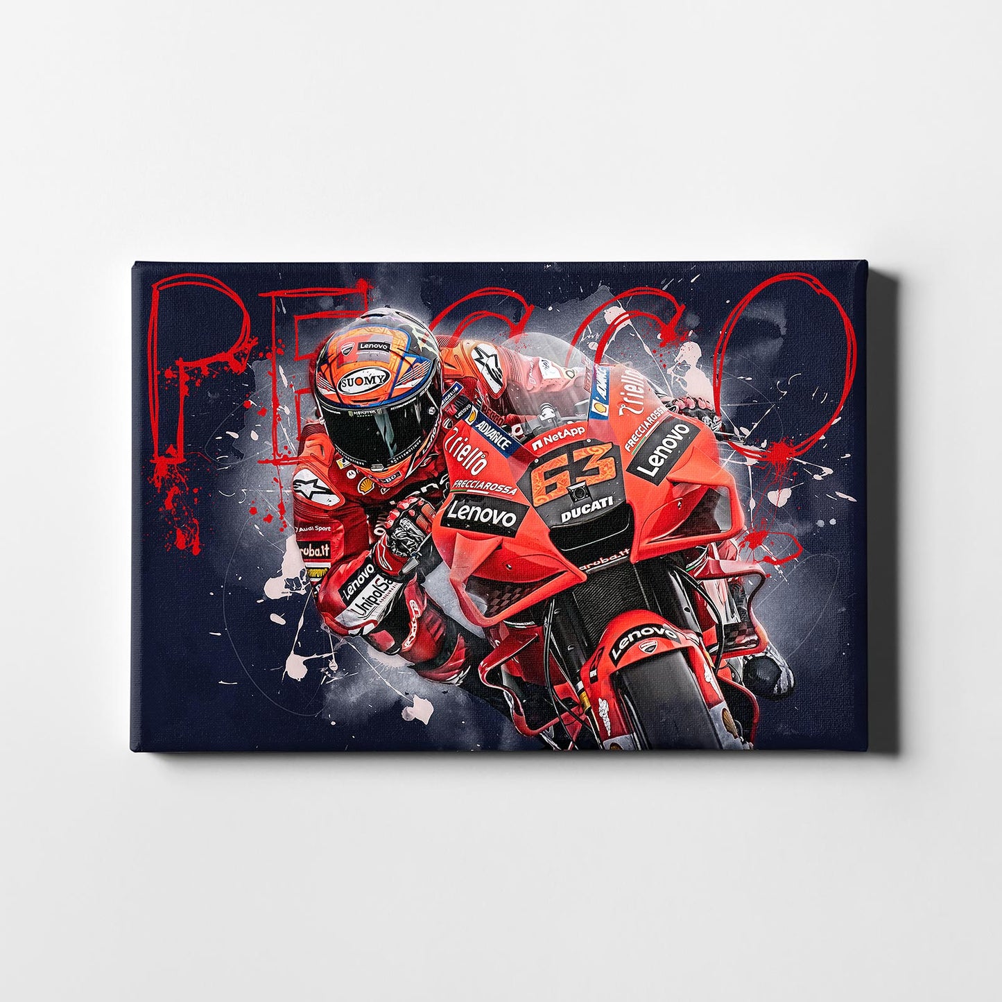 Leinwand Kunstdruck - Pecco Bagnaia - "Pecco" - FB01 -