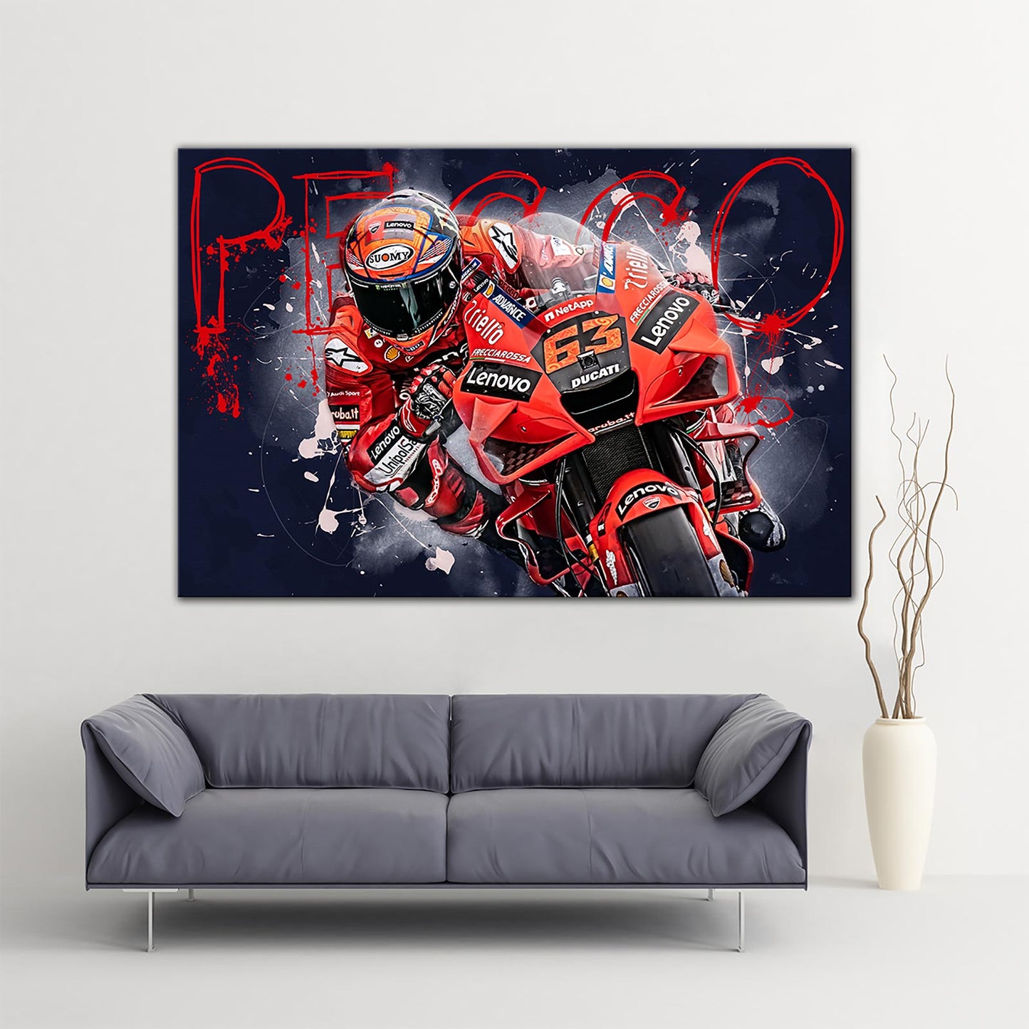 Leinwand Kunstdruck - Pecco Bagnaia - "Pecco" - FB01 -