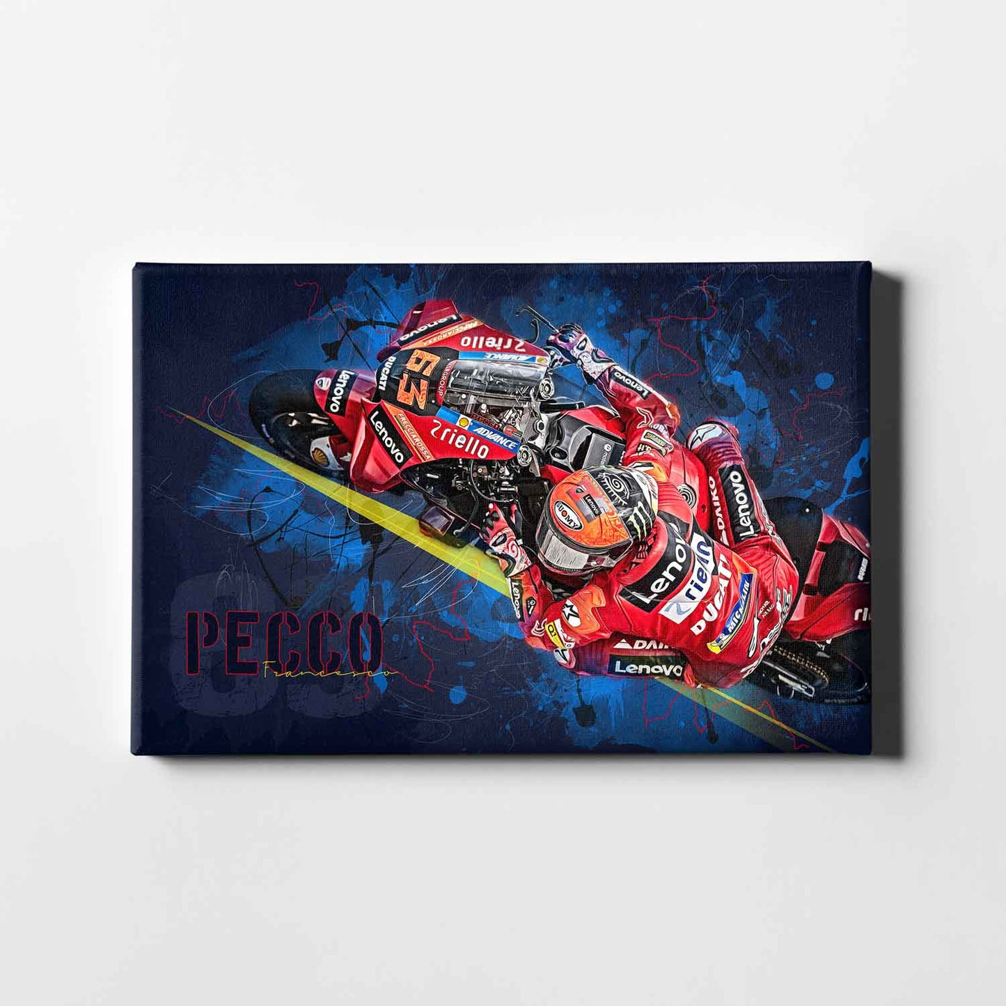Leinwand Kunstdruck - Francesco Pecco Bagnaia - "Pecco 22" - FB02