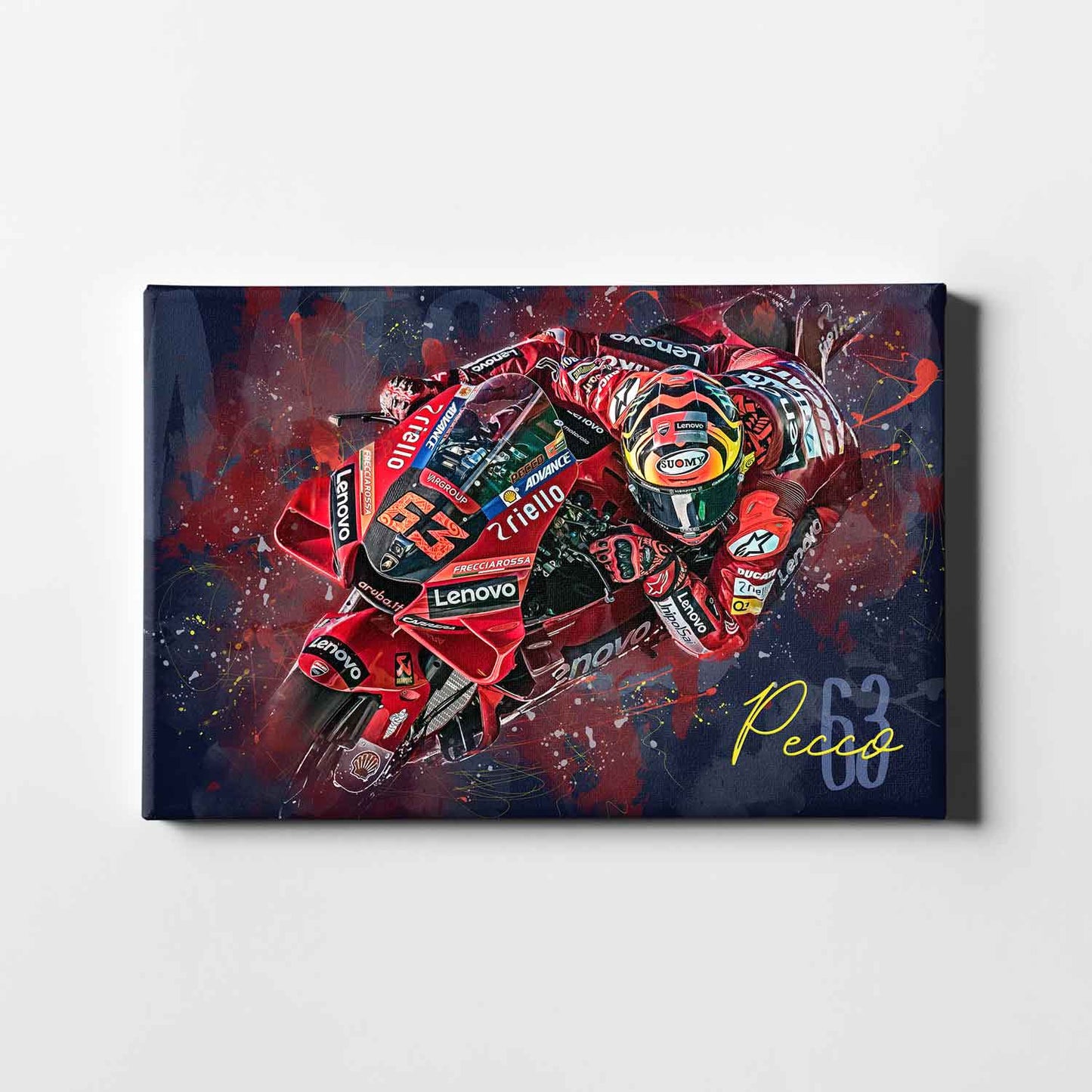 Leinwand Kunstdruck - Francesco Pecco Bagnaia - "Misano 203" - FB03