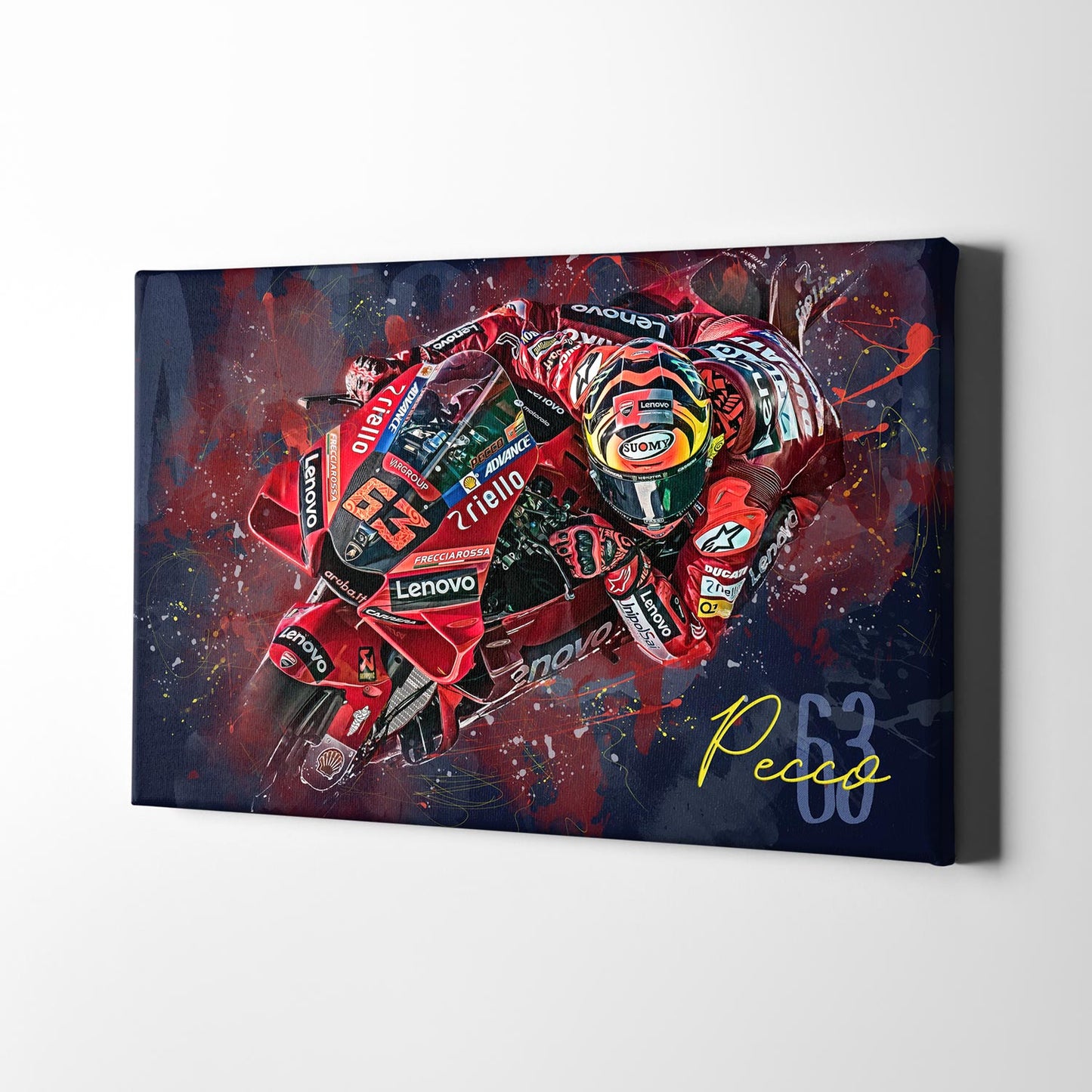 Leinwand Kunstdruck - Francesco Pecco Bagnaia - "Misano 203" - FB03