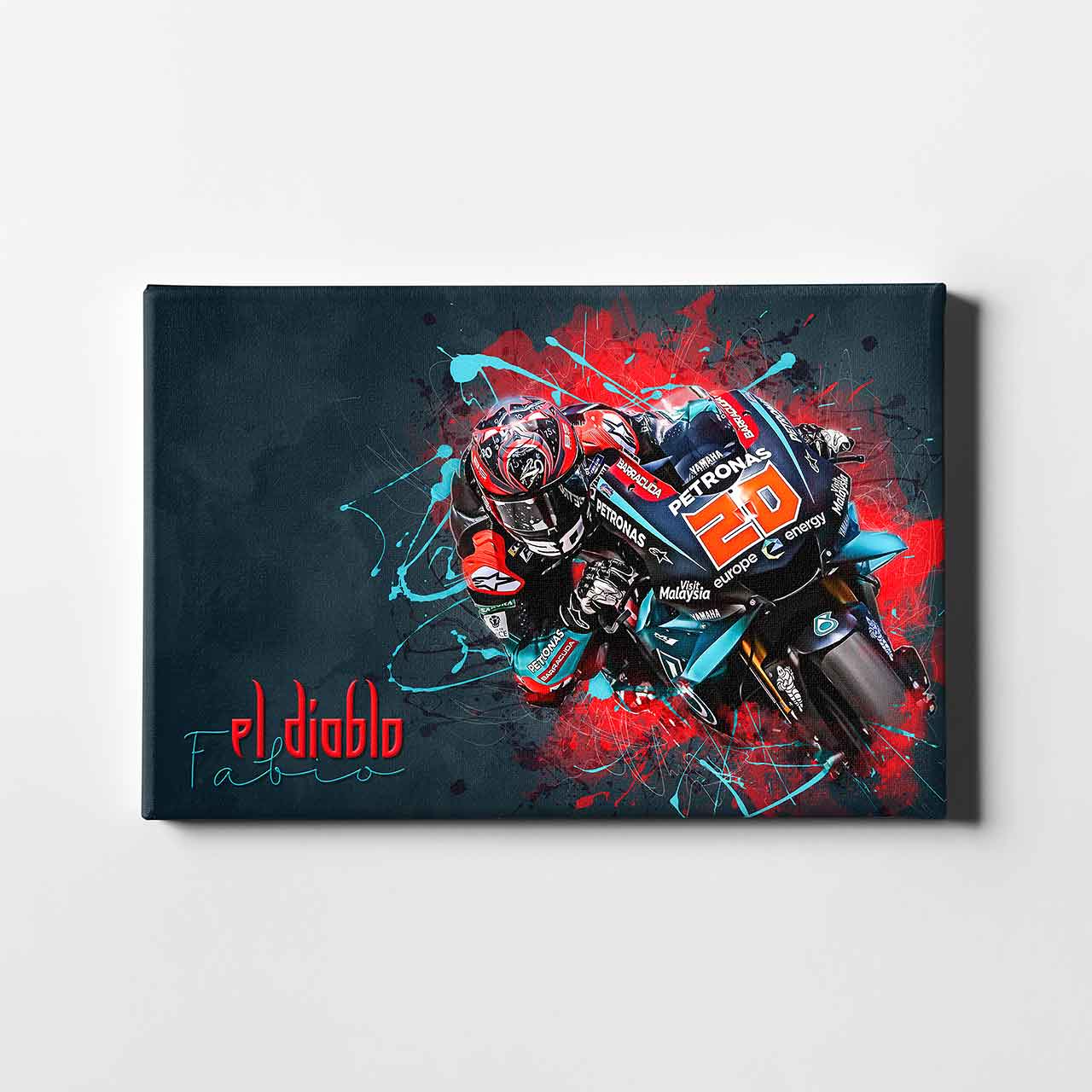 Leinwand Kunstdruck - Fabio Quartararo - "el diablo" - FQ01
