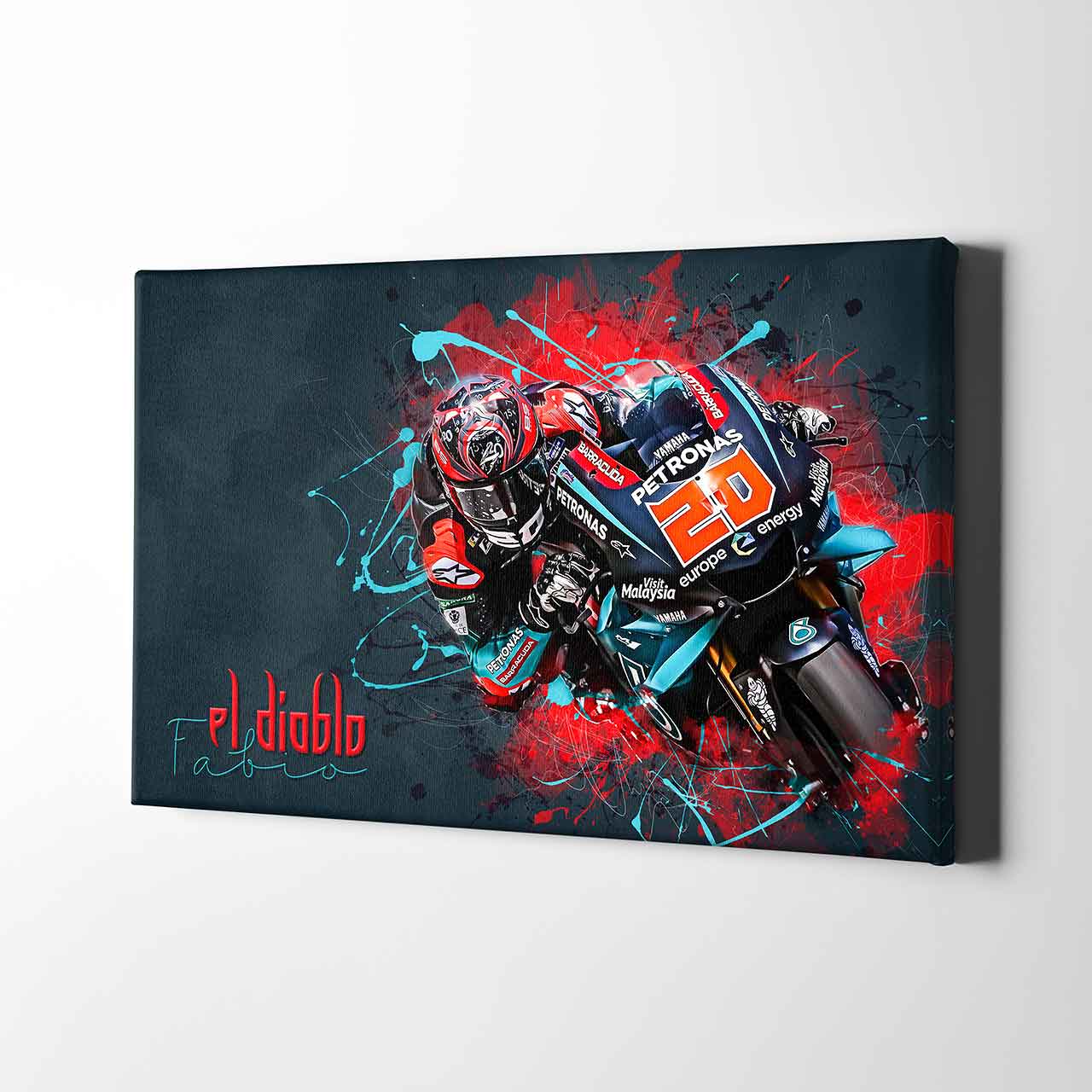 Leinwand Kunstdruck - Fabio Quartararo - "el diablo" - FQ01