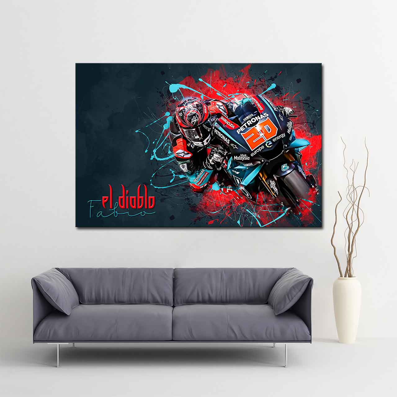 Leinwand Kunstdruck - Fabio Quartararo - "el diablo" - FQ01