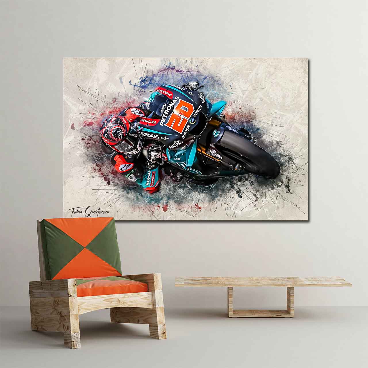 Leinwand Kunstdruck - Fabio Quartararo - "Classic 19" - FQ02