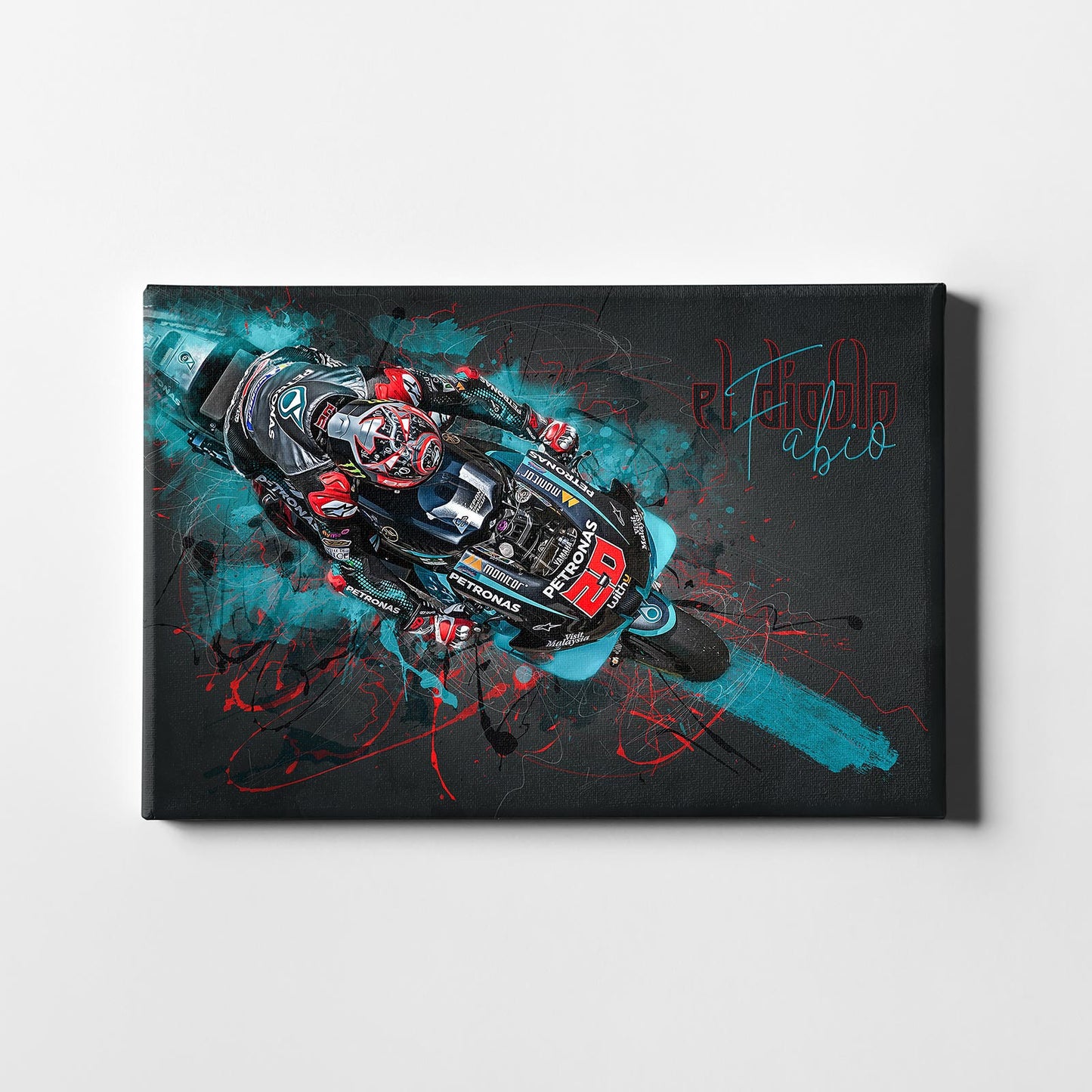 Leinwand Kunstdruck - Fabio Quartararo - "el diablo II" - FQ03