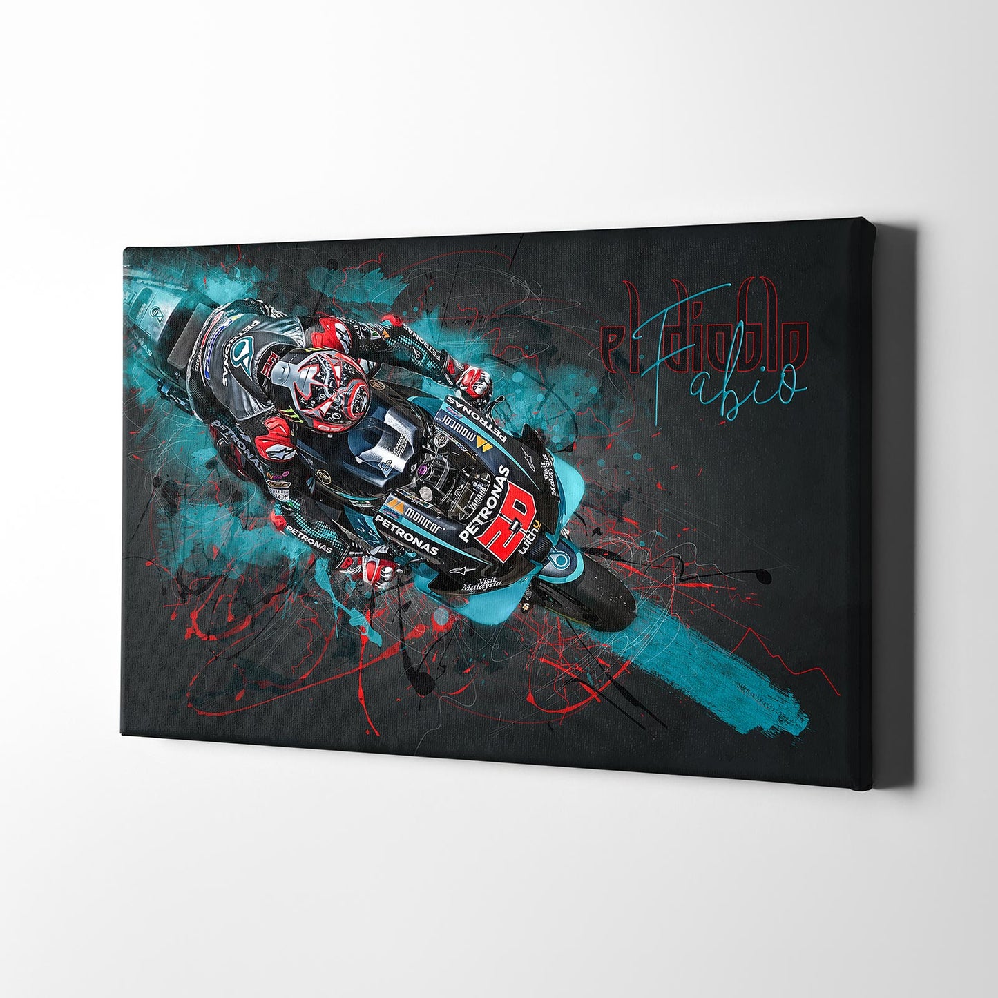 Leinwand Kunstdruck - Fabio Quartararo - "el diablo II" - FQ03