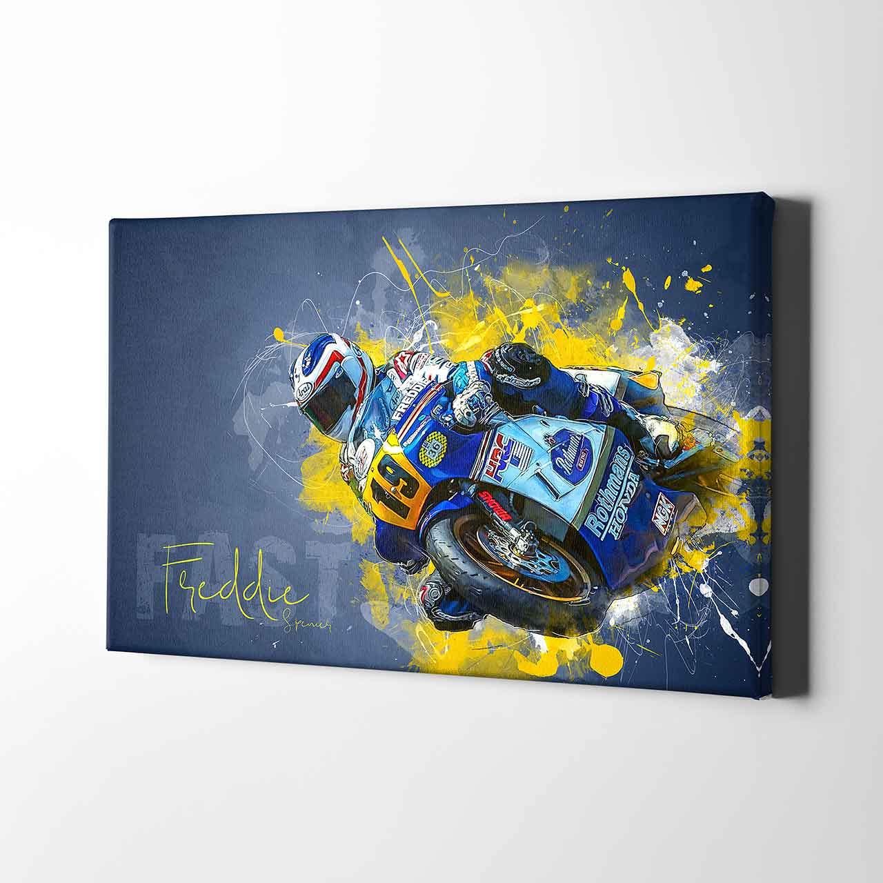 Leinwand Kunstdruck - Freddie Spencer - "fast Freddie" - FS01