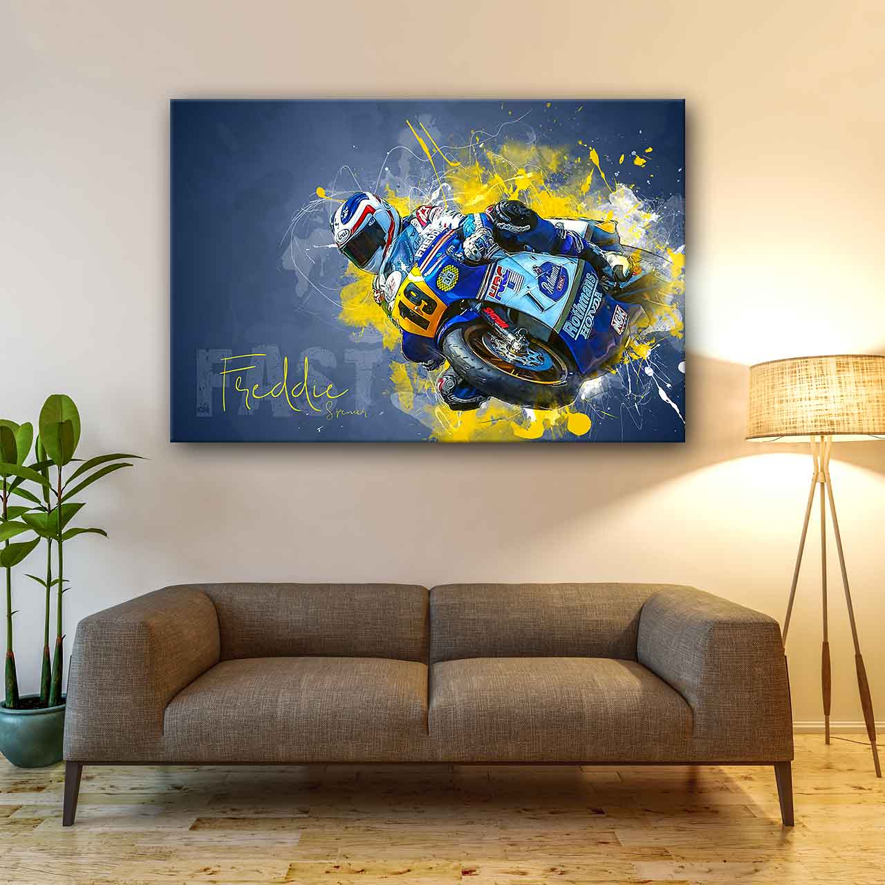 Leinwand Kunstdruck - Freddie Spencer - "fast Freddie" - FS01