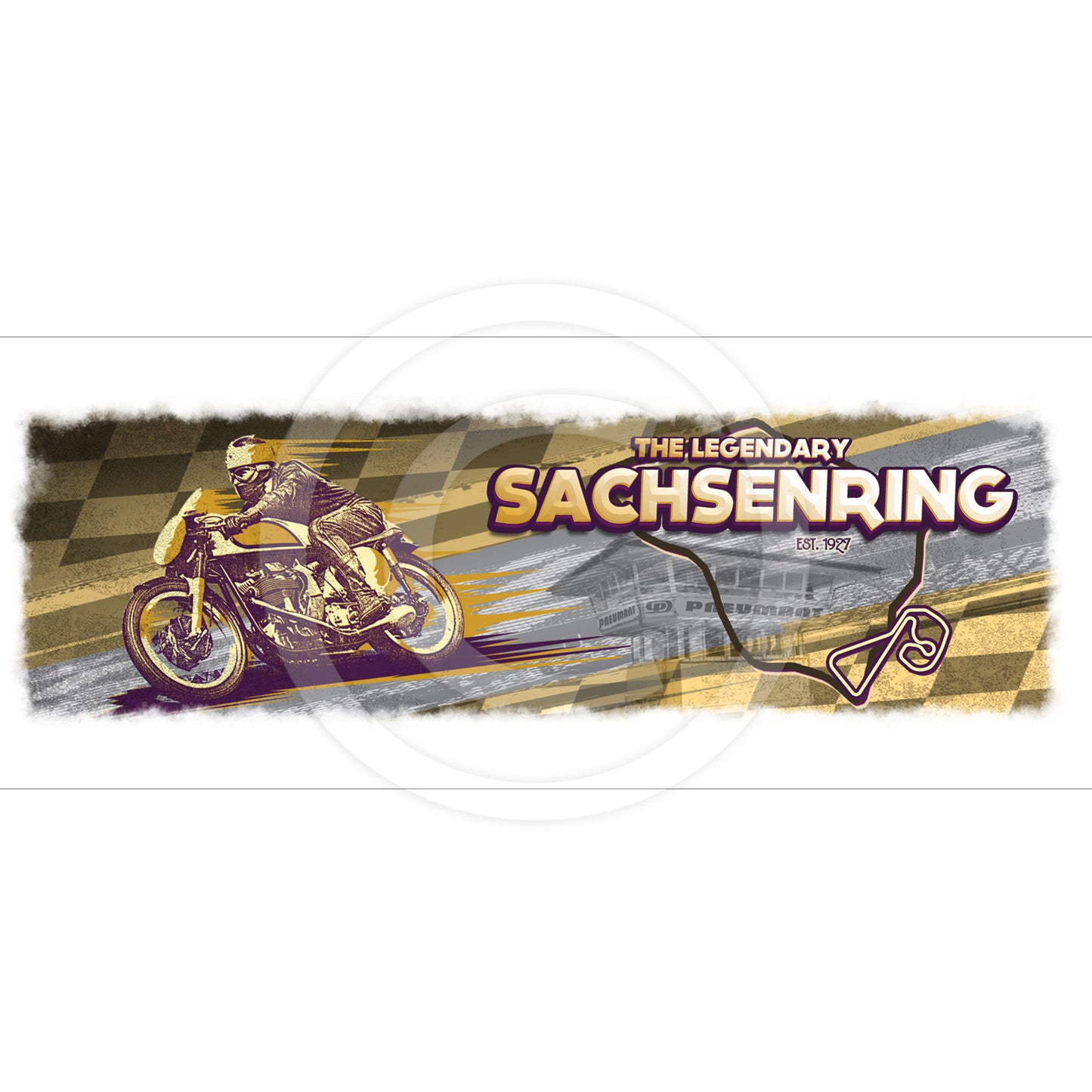 Emaille-Becher - "The legendary Sachsenring" - GPE02