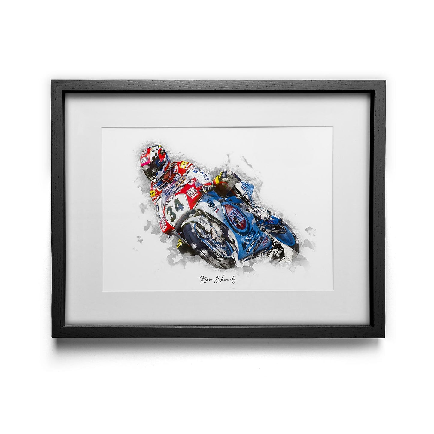 Kevin Schwantz - Kunstdruck gerahmt - 40 x 30 cm