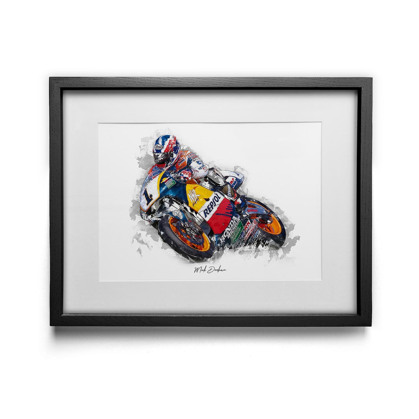 Mick Doohan - Kunstdruck gerahmt - 40 x 30 cm