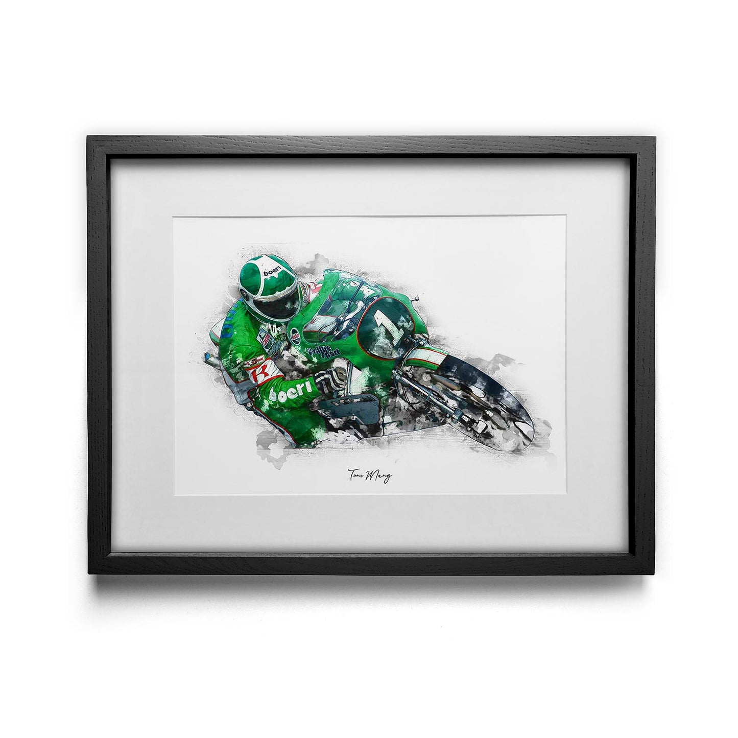 Toni Mang 1981 - Kunstdruck gerahmt - 40 x 30 cm
