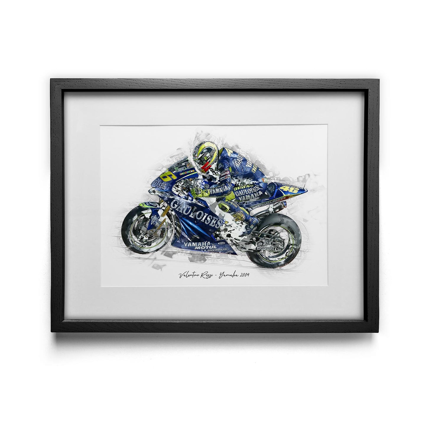 Valentino Rossi - Yamaha 2004 - Kunstdruck gerahmt - 40 x 30 cm