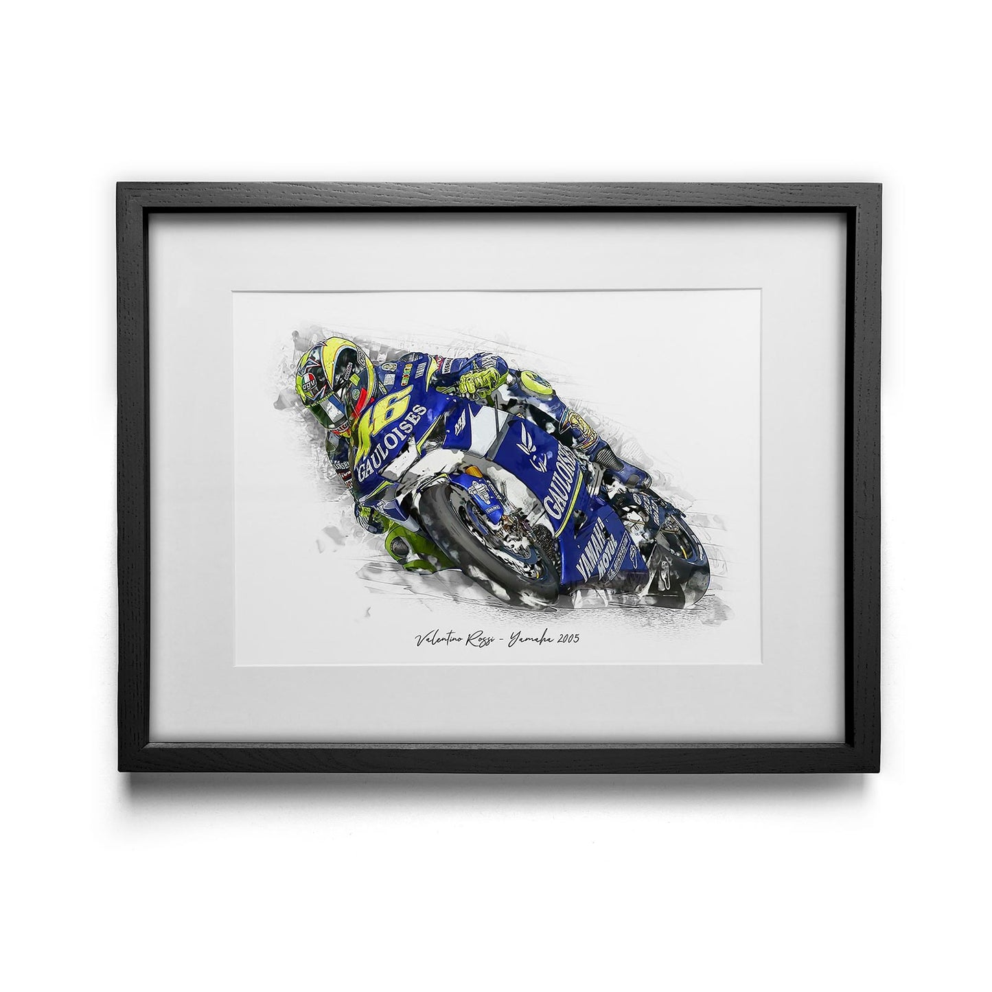 Valentino Rossi - Yamaha 2005 - Kunstdruck gerahmt - 40 x 30 cm