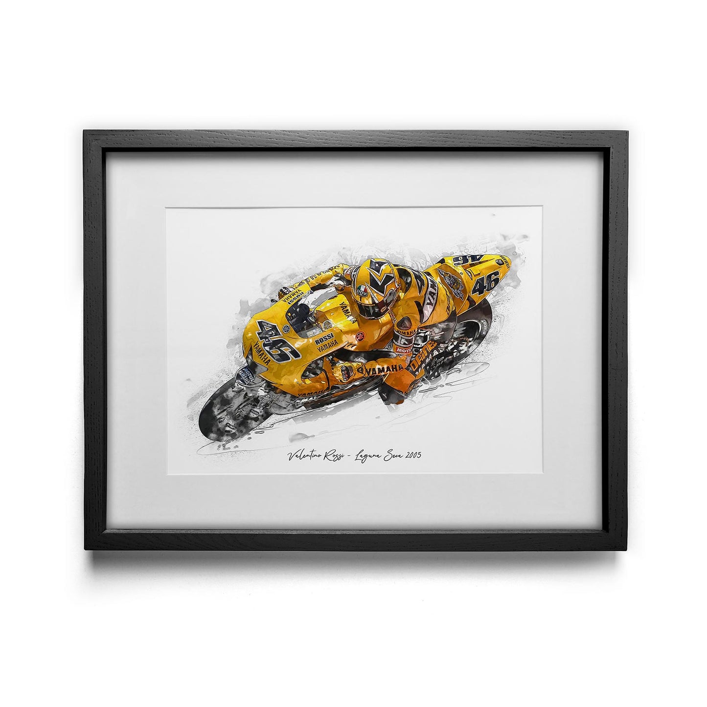 Valentino Rossi - Laguna Seca 2005 - Kunstdruck gerahmt - 40 x 30 cm