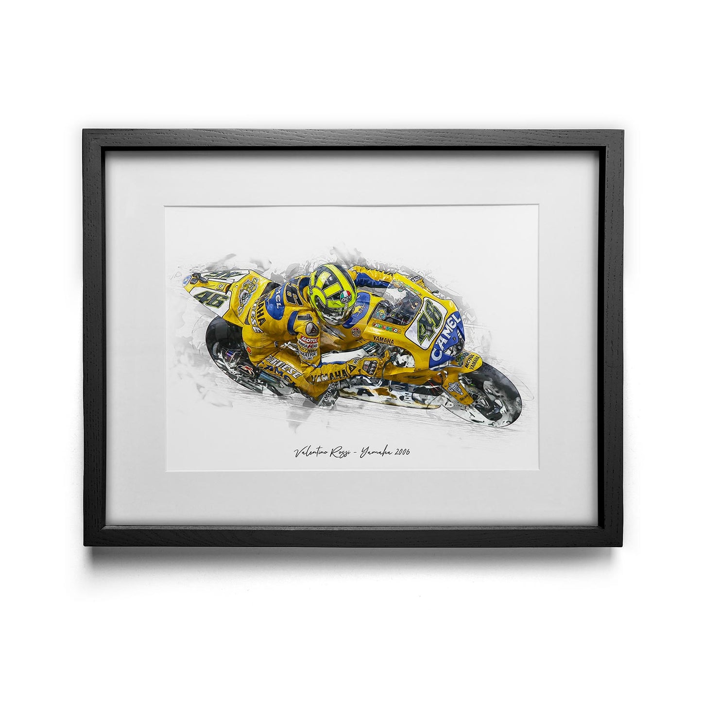 Valentino Rossi - Yamaha 2006 - Kunstdruck gerahmt - 40 x 30 cm
