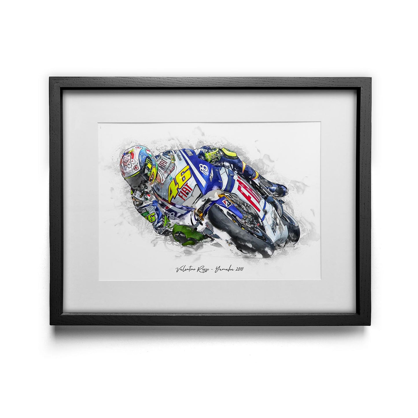 Valentino Rossi - Yamaha 2010 - Kunstdruck gerahmt - 40 x 30 cm