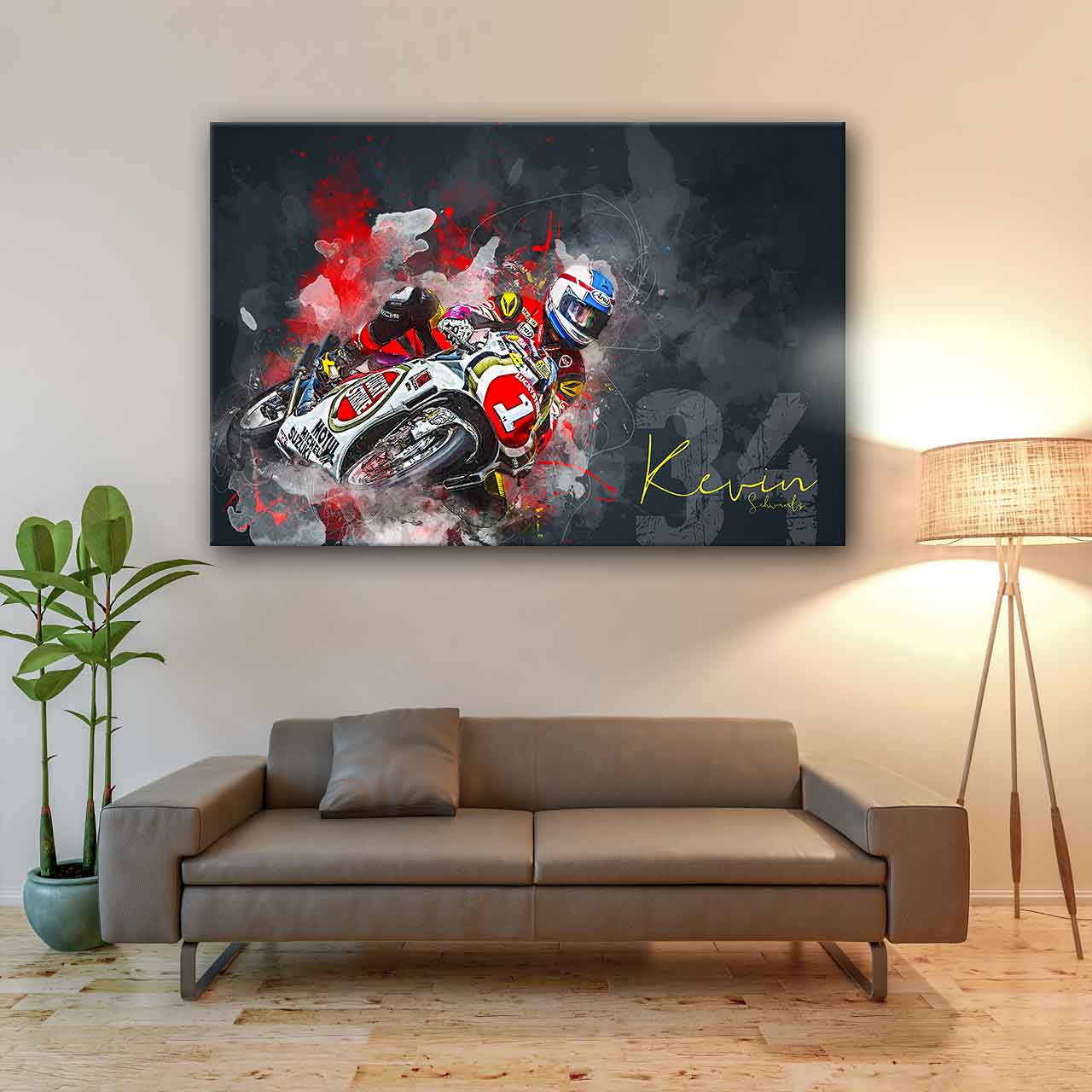 Leinwanddruck Artwork - Kevin Schwantz - "one" - KS01