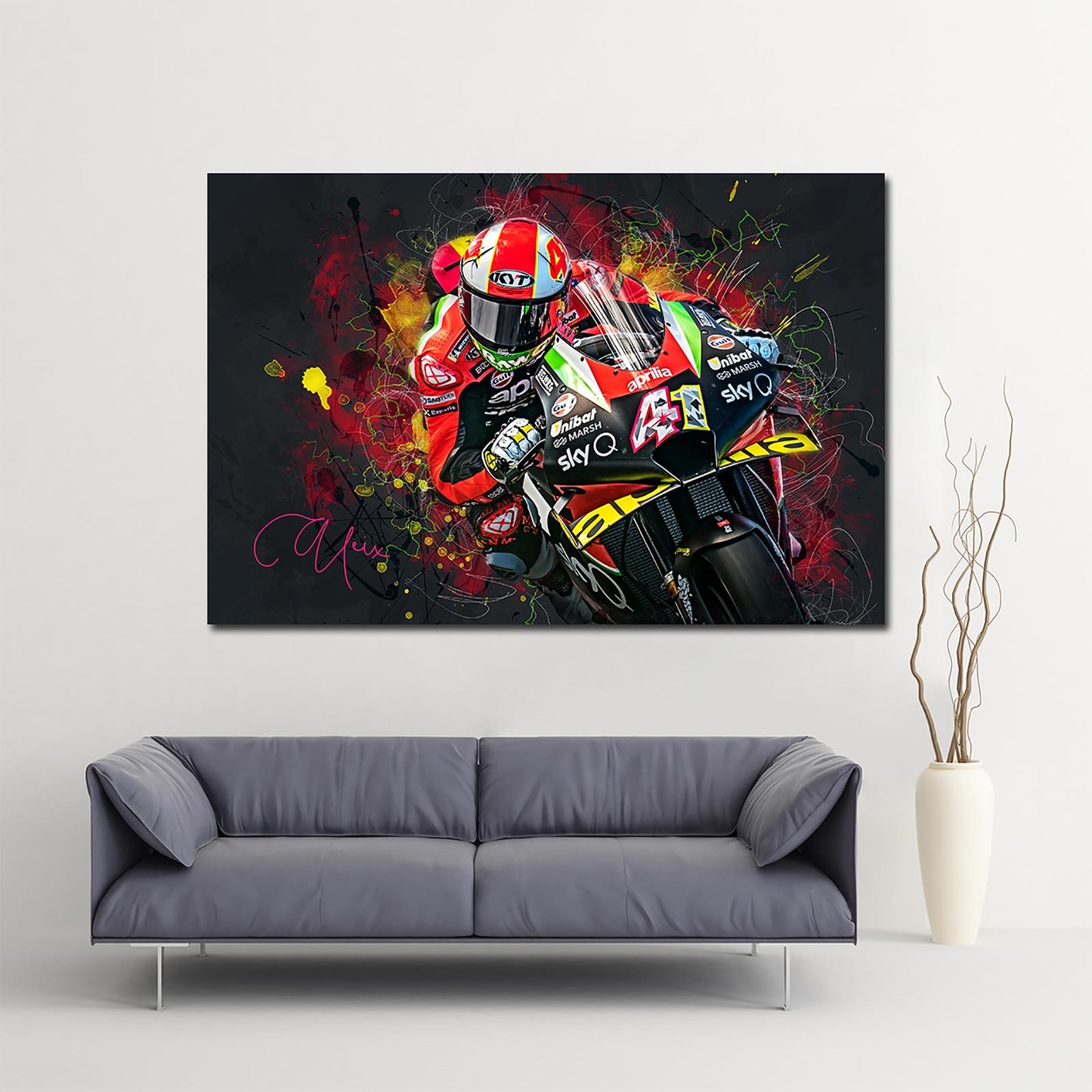 Leinwand Kunstdruck - Aleix Espargaro - "Splash" - AE05