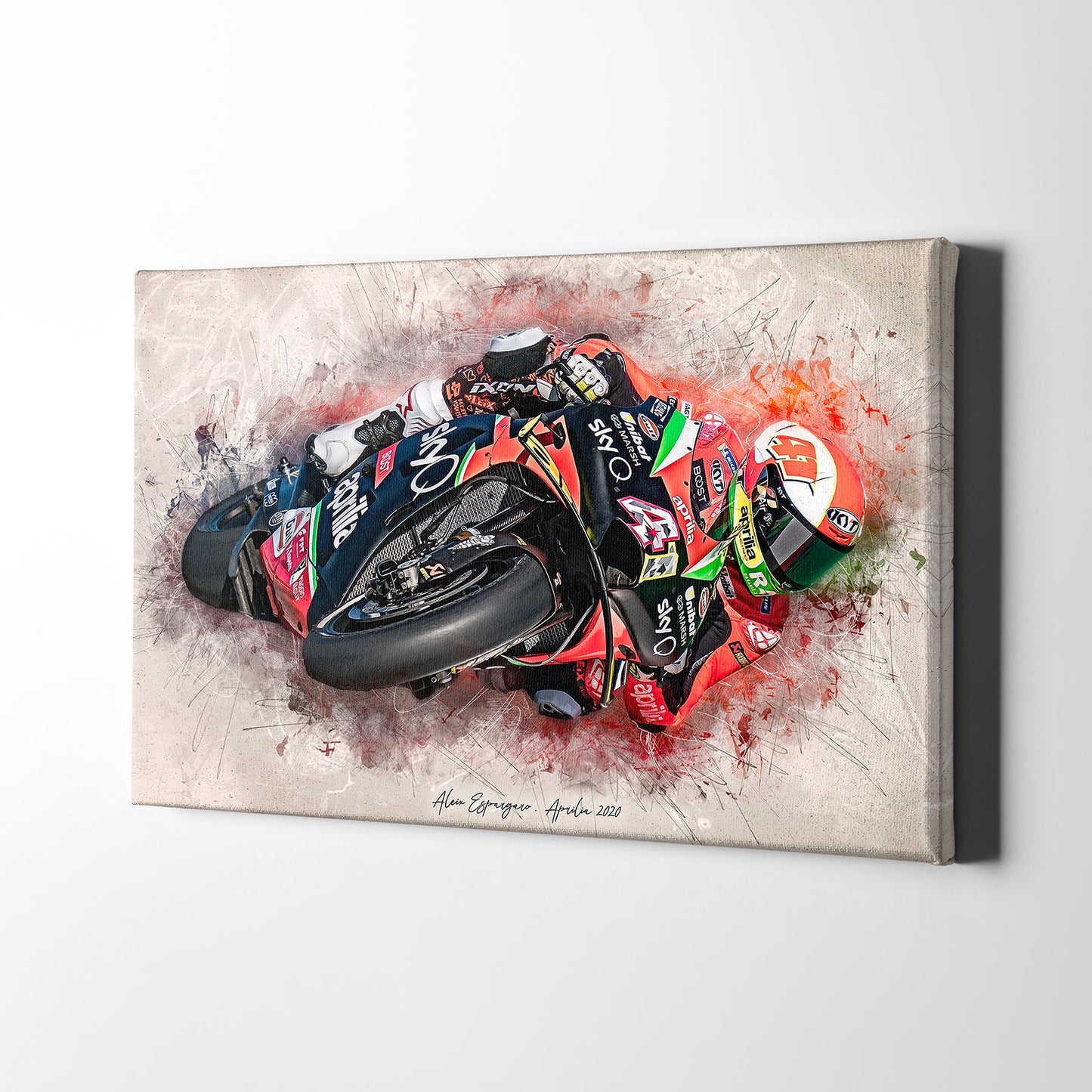 Leinwand Kunstdruck - Aleix Espargaro - "Barcelona 20" - AE07