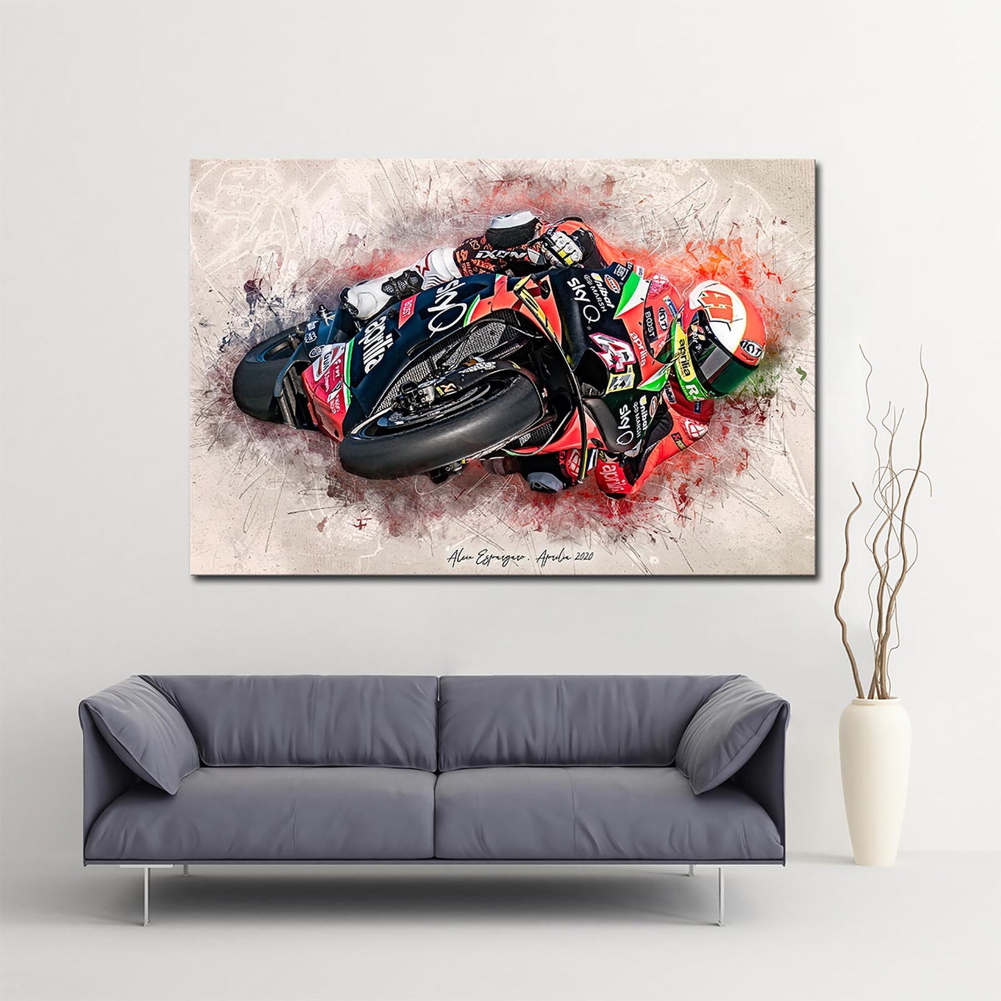 Leinwand Kunstdruck - Aleix Espargaro - "Barcelona 20" - AE07
