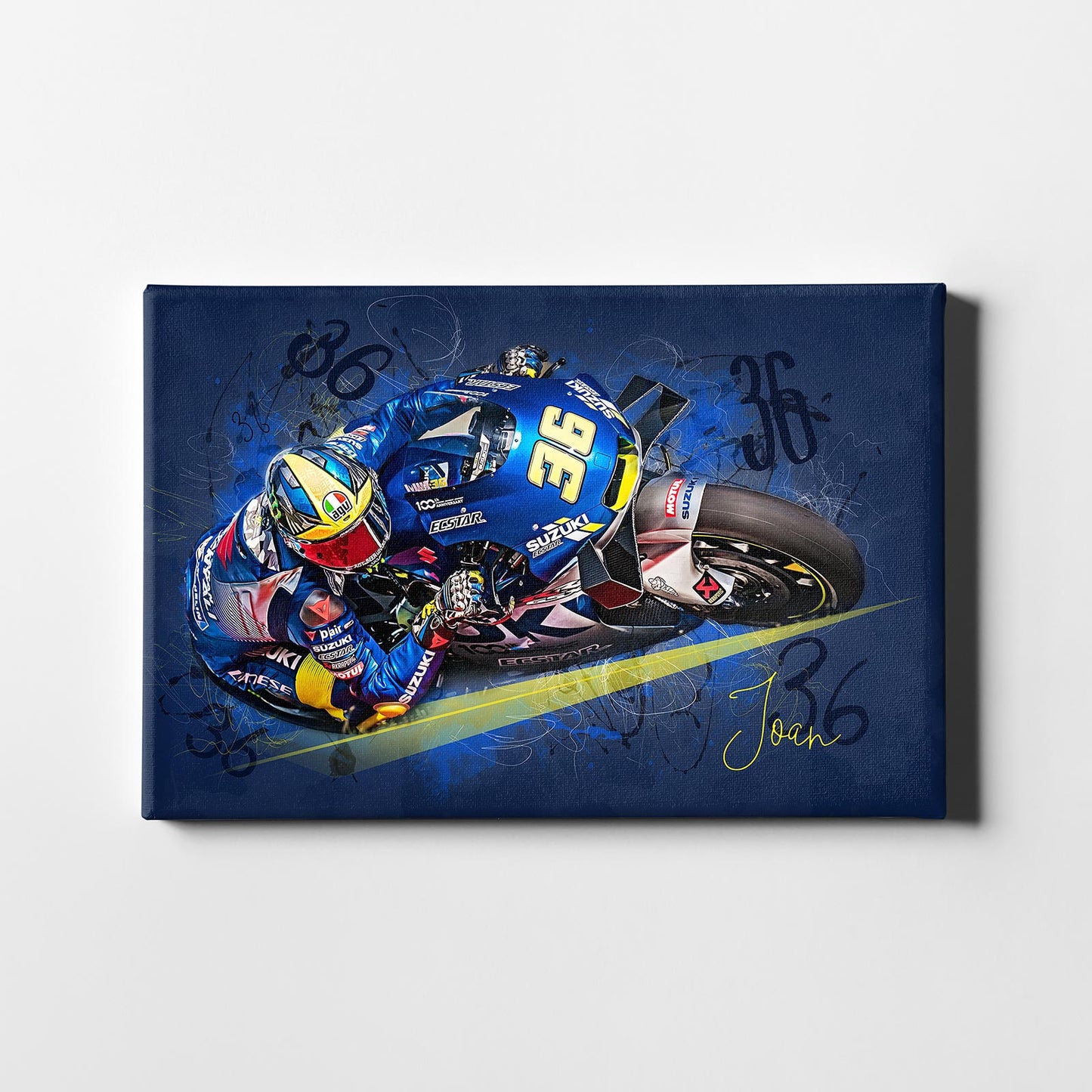 Leinwand Kunstdruck - Joan Mir - "Blue 36" - JM01