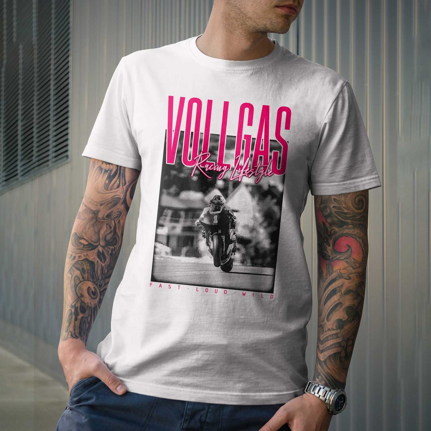 VOLLGAS - Racing Lifestyle - Pink Edition - Premium Shirt