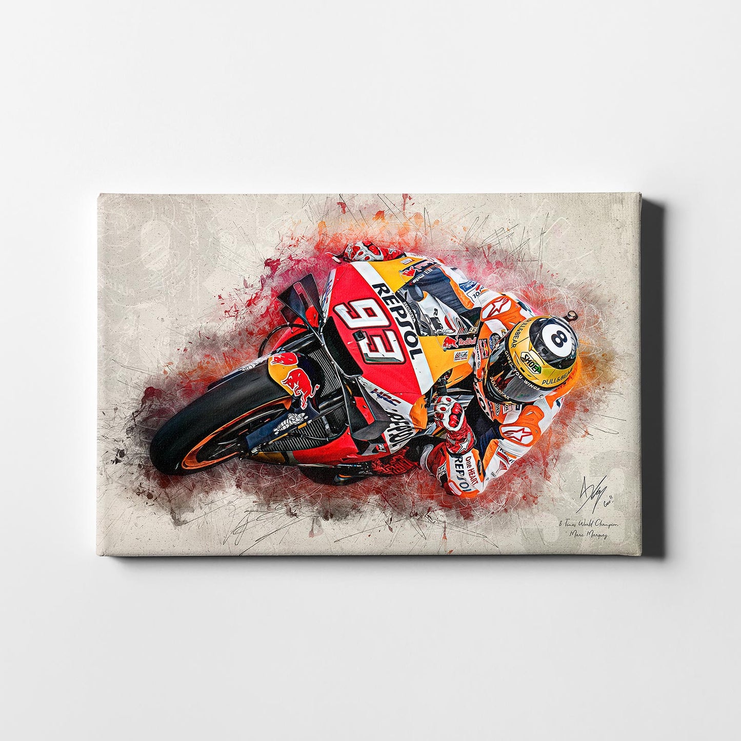 Leinwand Kunstdruck - Marc Marquez - "Eightball" - MM16