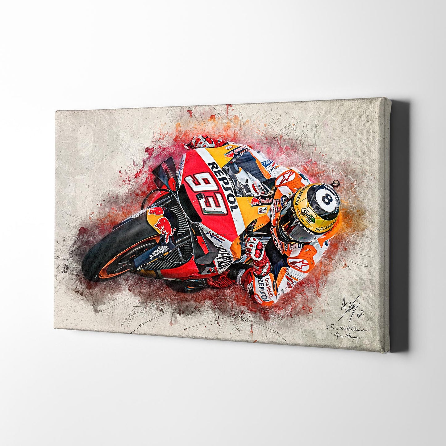 Leinwand Kunstdruck - Marc Marquez - "Eightball" - MM16