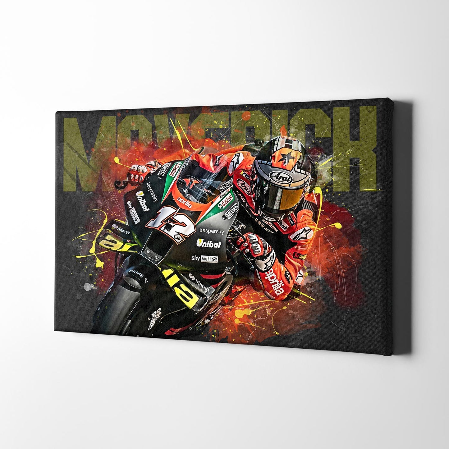 Leinwand Kunstdruck - Maverick Vinales - "MAVERICK" - MV11