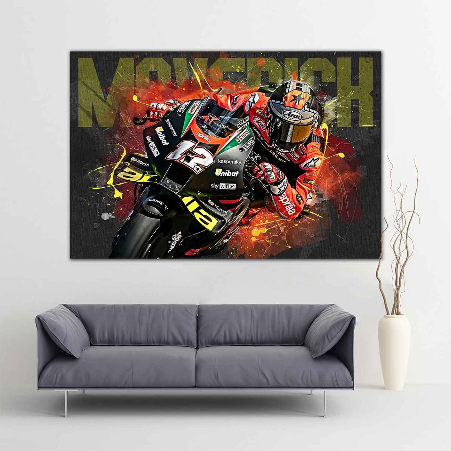 Leinwand Kunstdruck - Maverick Vinales - "MAVERICK" - MV11