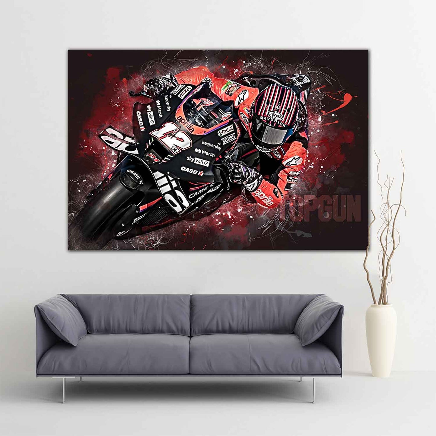 Leinwand Kunstdruck - Maverick Vinales - "MAV22" - MV12