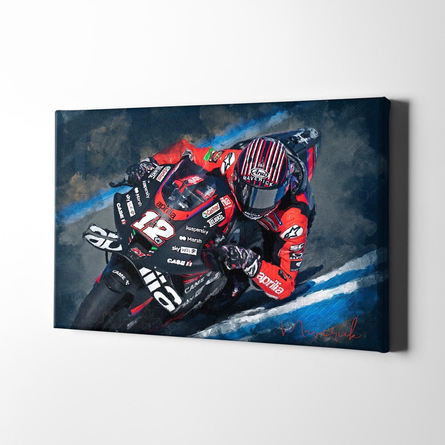 Leinwand Kunstdruck - Maverick Vinales - Mack12 - MV13