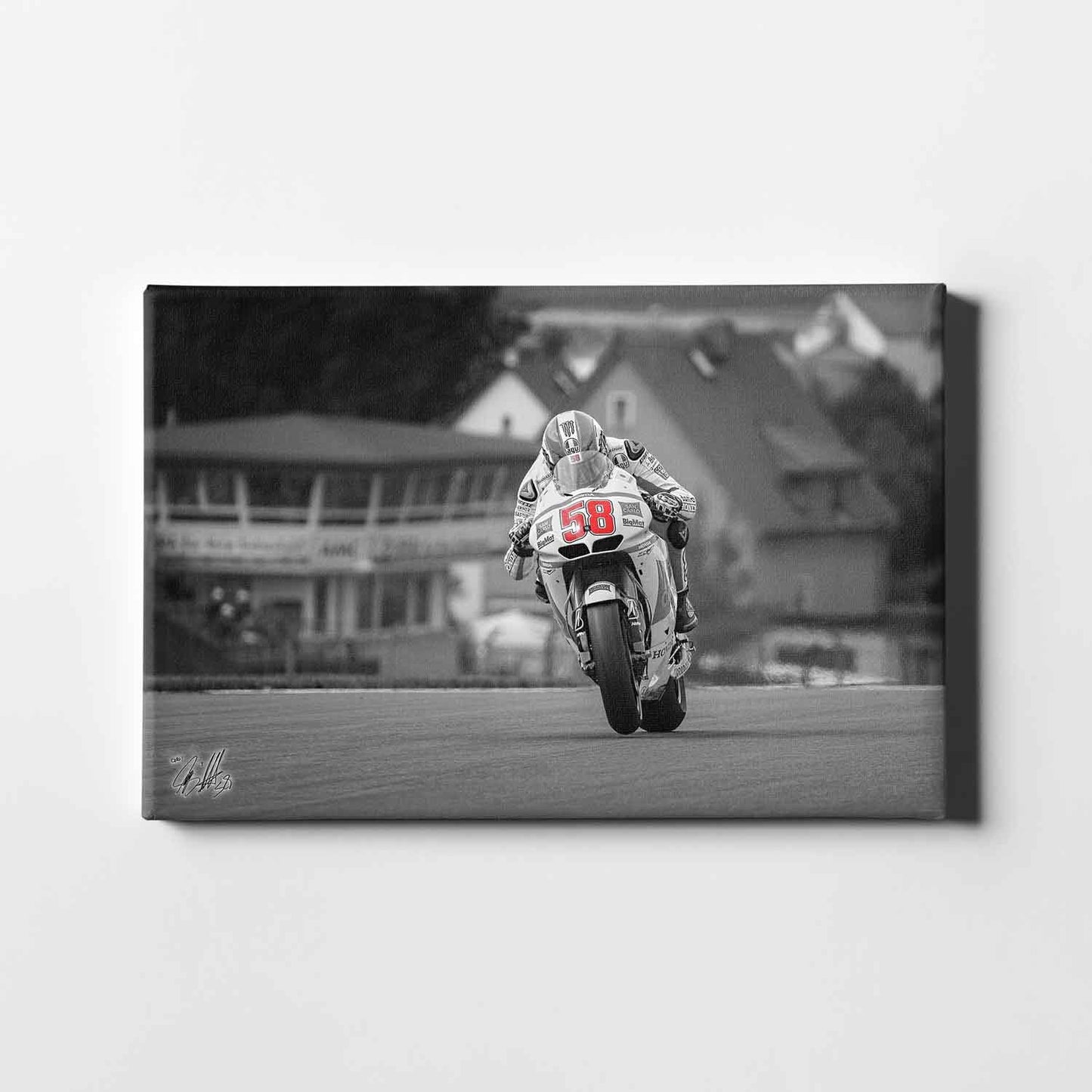 Leinwand Kunstdruck - Marco Simoncelli "Sachsenring" - SR16