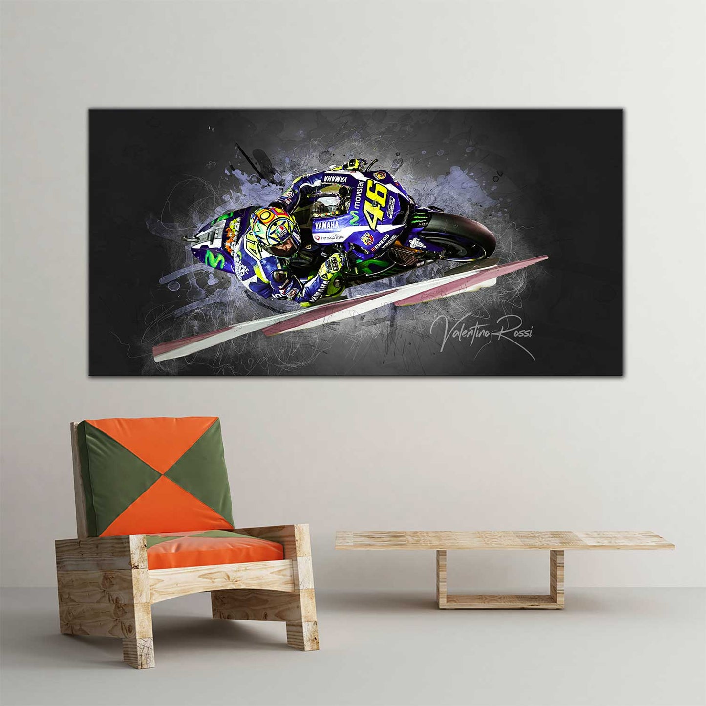 Leinwand Kunstdruck - Valentino Rossi - "at night" - VR23