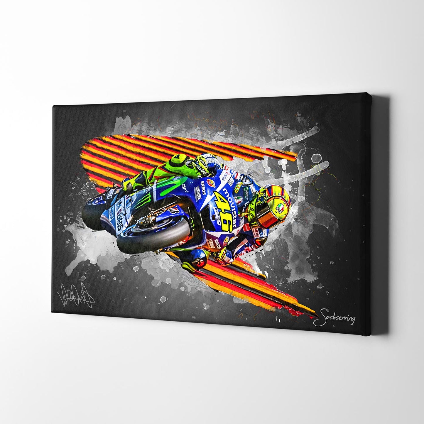 Leinwand Kunstdruck - Valentino Rossi - Sachsenring - VR26