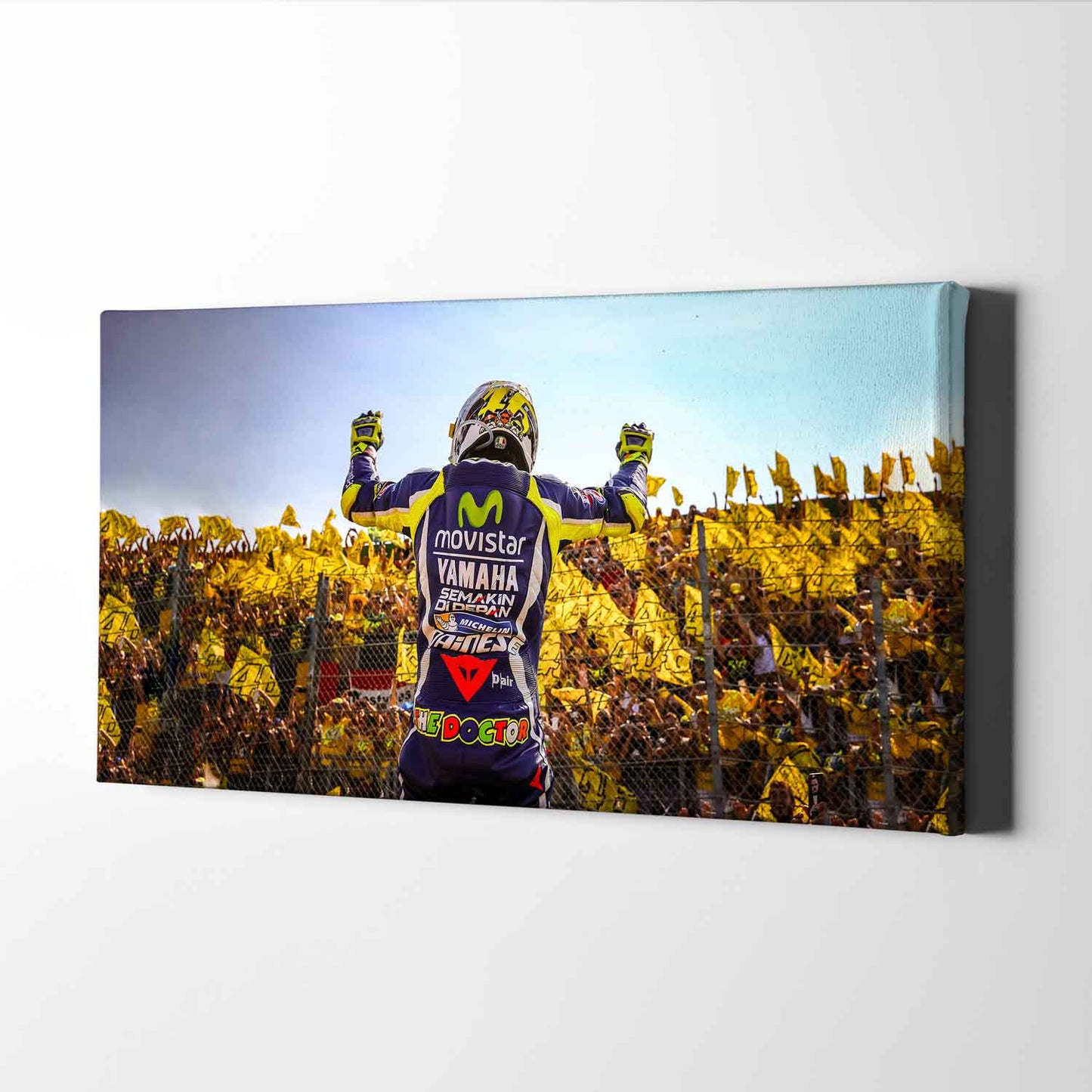 Leinwand Kunstdruck - Valentino Rossi - "yellow madness" - VR29