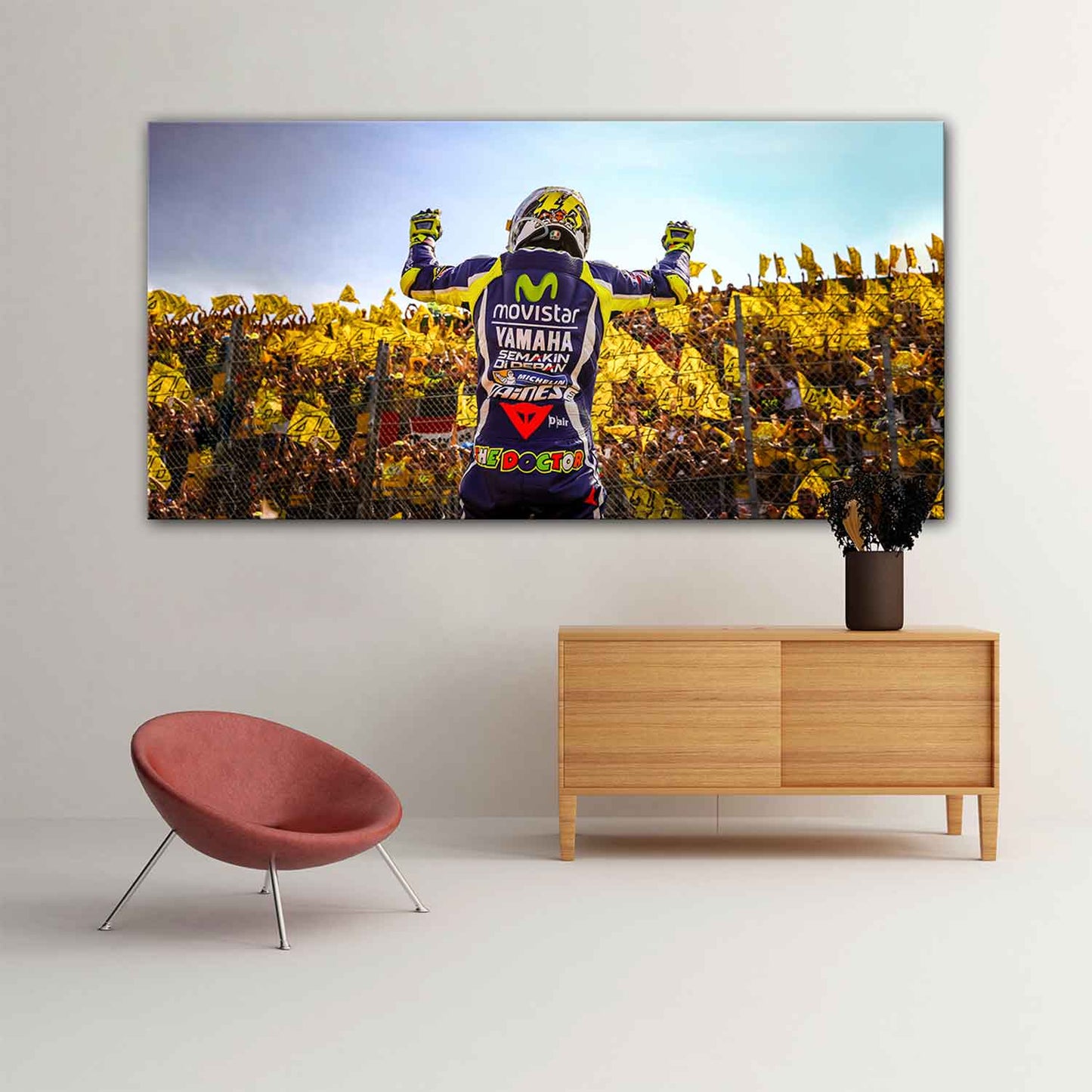 Leinwand Kunstdruck - Valentino Rossi - "yellow madness" - VR29