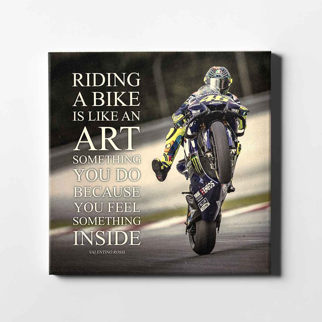 Leinwand Kunstdruck - Valentino Rossi - "Zitat Art" - VR35