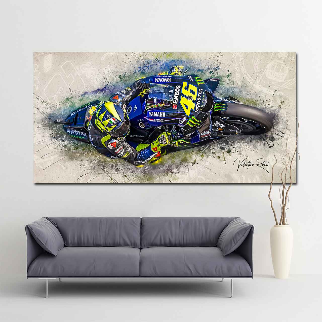 Leinwand Kunstdruck - Valentino Rossi - "Classic 2019" - VR42