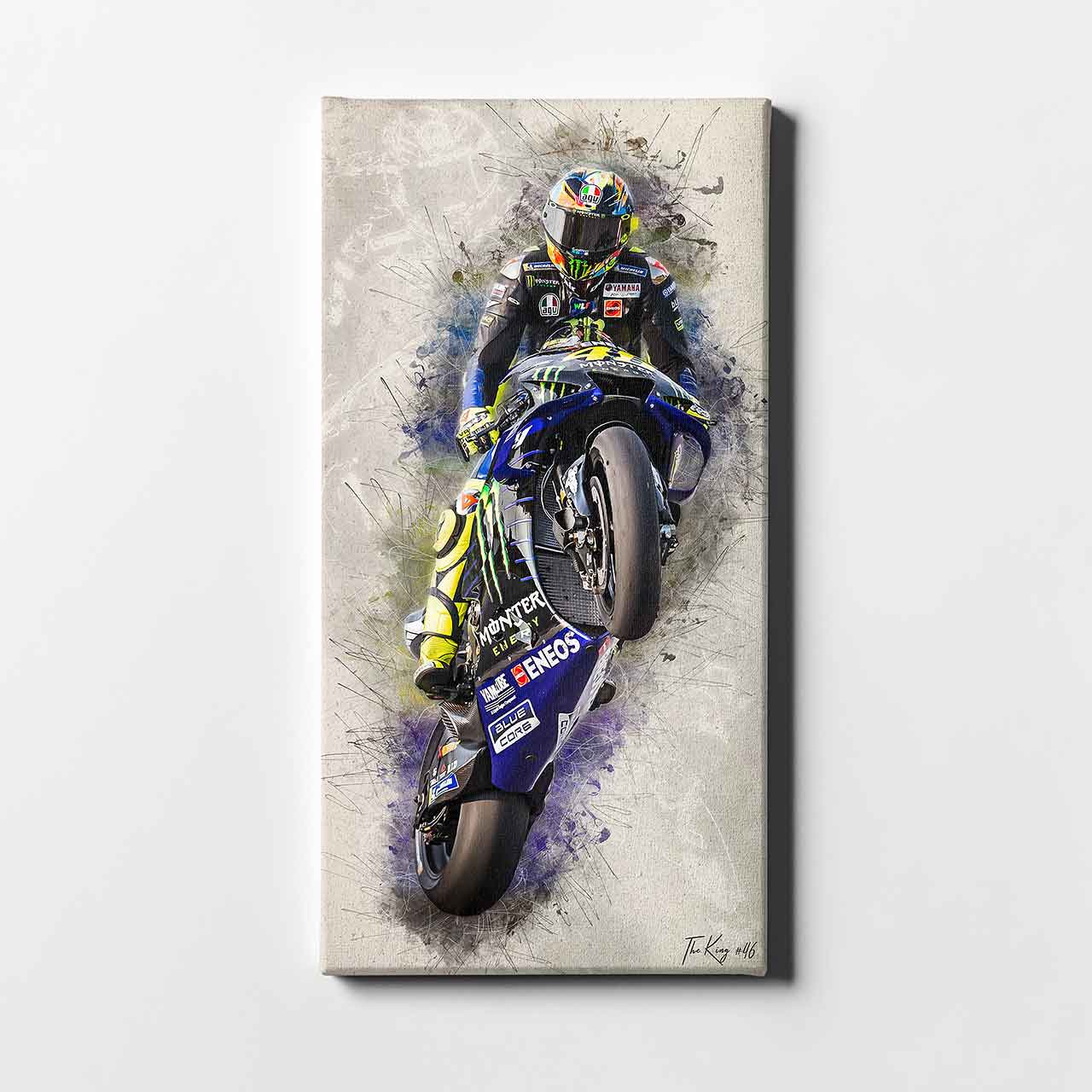 Leinwand Kunstdruck - Valentino Rossi - the King II - VR43