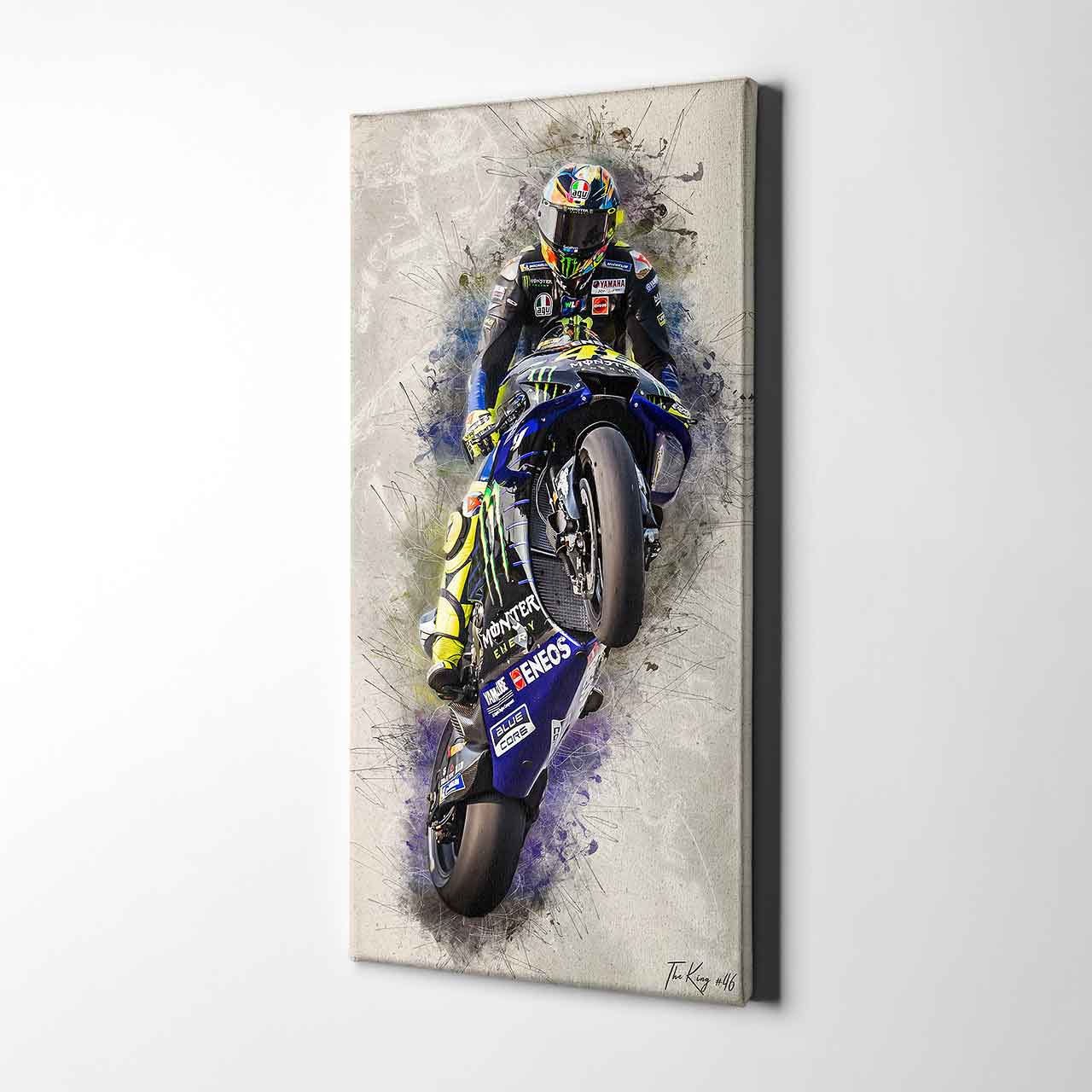 Leinwand Kunstdruck - Valentino Rossi - the King II - VR43