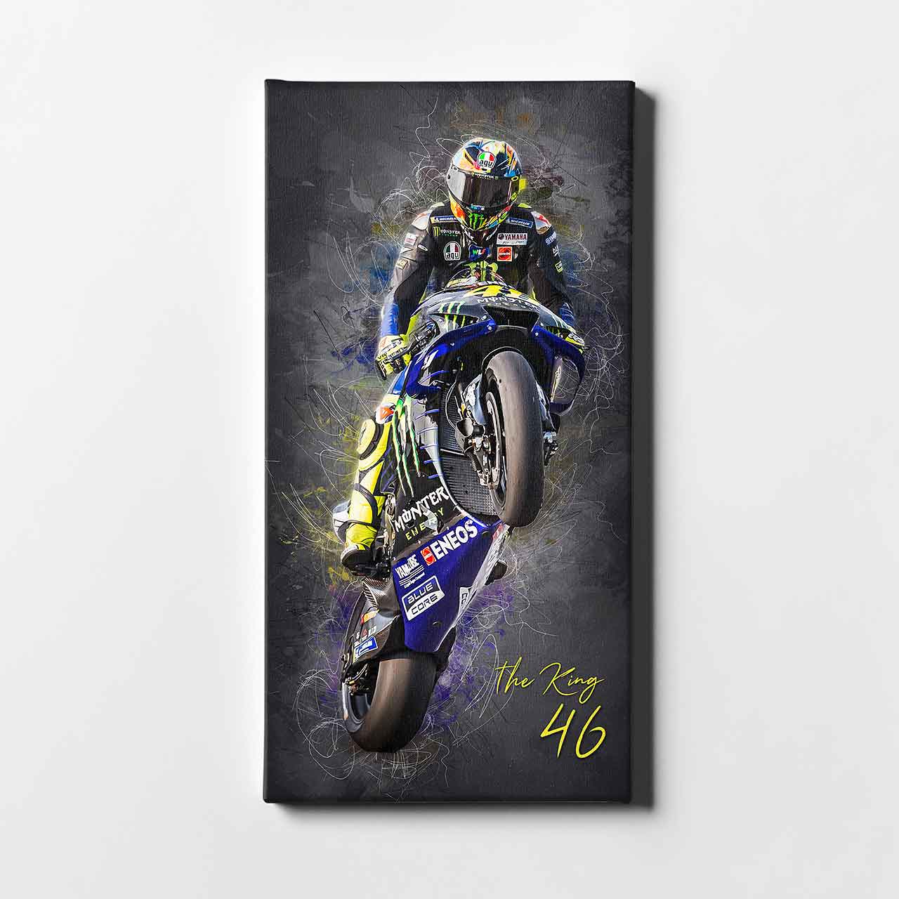 Leinwand Kunstdruck - Valentino Rossi - "The KING" - VR44