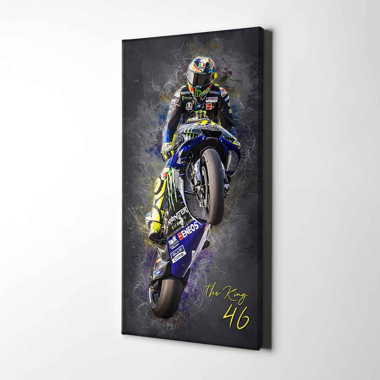 Leinwand Kunstdruck - Valentino Rossi - "The KING" - VR44