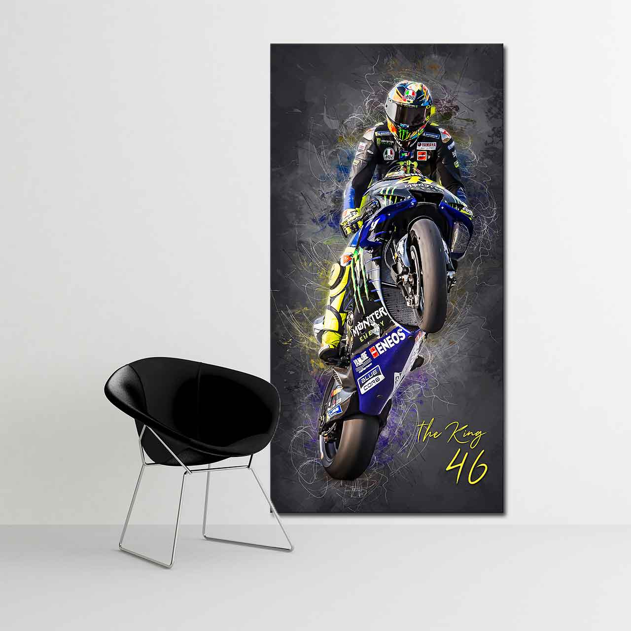 Leinwand Kunstdruck - Valentino Rossi - "The KING" - VR44