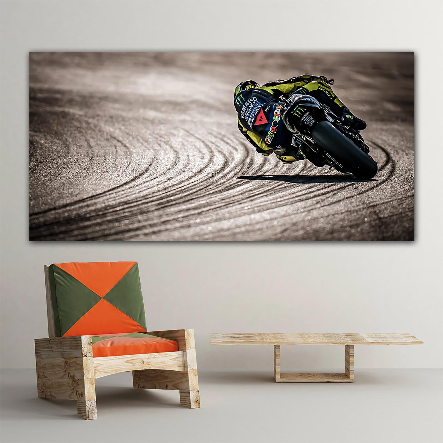 Leinwand Kunstdruck - Valentino Rossi - "riding" - VR50