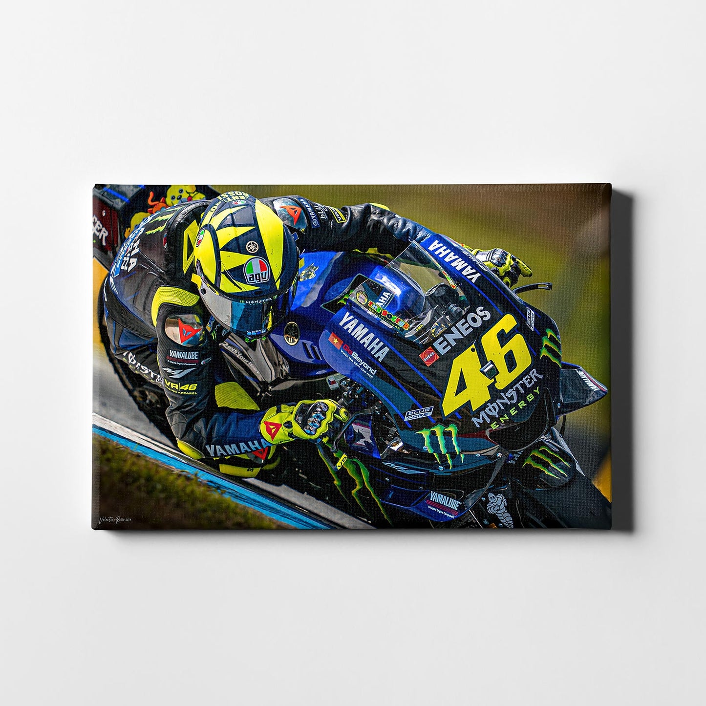 Leinwand Kunstdruck - Valentino Rossi - Close up Brünn 2019 - VR53