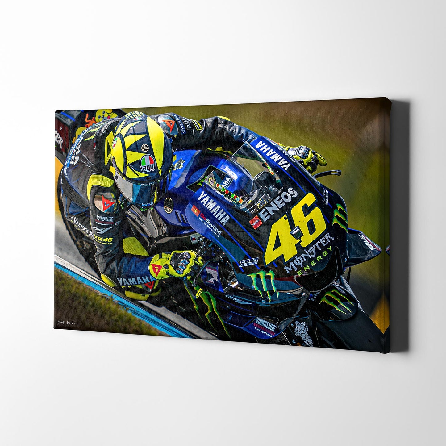 Leinwand Kunstdruck - Valentino Rossi - Close up Brünn 2019 - VR53